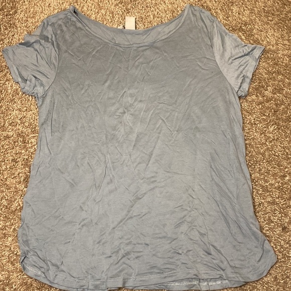H&M Blue Basic scoop Tee - Picture 4 of 4